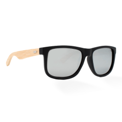 Óculos de Sol Cooper Preto c Prata Espelhado (Unissex)