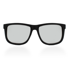 Óculos de Sol Cooper Preto c Prata Espelhado (Unissex)