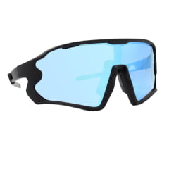 Óculos de Sol Fusion Preto c Azul Espelhado (Unissex)