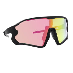 Óculos de Sol Fusion Preto c Rosa Camaleão Espelhado (Unissex)