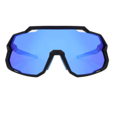 Óculos de Sol Pulse Preto c/ Azul Espelhado (Unissex)