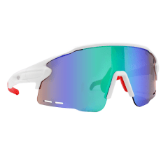 Óculos de sol Ryder Branco c Verde Camaleão Espelhado (Unissex)