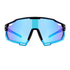 Óculos de Sol Vortex Preto e Azul c Azul Espelhado (Unissex)