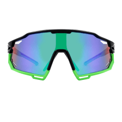 Óculos de Sol Vortex Preto e Verde c Verde Cameleão Espelhado (Unissex)